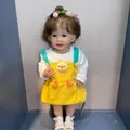 Realistic 55cm full silicone reborn baby doll wearing a cute yellow duck outfit - Yellow Duck Skirt Style (3040) / 55 cm