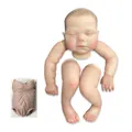 19-inch levensechte reborn-pop kit met geschilderde vinyl delen en stoffen lichaam - 50 cm / Beschilderde Set (Met Stoffen Lichaam Speen)