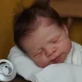 Bambola Reborn di 49cm dormiente con texture della pelle 3D e capelli radicati - Stile Corpo in Tessuto (Come Mostrato)