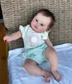 Detailed close-up showing realistic 3D skin texture on 50cm Maddie reborn doll - As Shown / 50cm Full Silicone Style