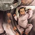 Lifelike 18-inch reborn baby doll in pink rabbit jumpsuit with plush elephant toy - 18 inch / Pink Rabbit Style