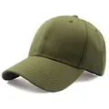 Dettaglio del cappellino da baseball verde militare con corona a 6 pannelli e occhielli - Regolabile / Verde militare