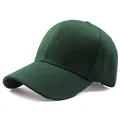 Dettaglio del cappellino da baseball in cotone verde scuro con trama in twill e cuciture - Regolabile / Verde