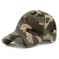 Casquette de baseball camouflage forêt avec maille filet pour protection solaire - Réglable / Camouflage Uni Vert Militaire Enfants