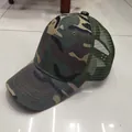 Unisex woodland camouflage baseball cap with breathable olive mesh and curved brim - Adjustable / Camouflage Mesh Hat Military Green Kids
