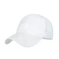 Women's white camouflage ponytail baseball cap with breathable mesh back for summer - Adjustable / White