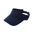 Navy blue breathable open top sun visor hat with adjustable strap and wide brim for summer - Adjustable / Navy Blue