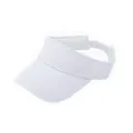 Unisex white sun visor hat with adjustable velcro strap for summer outdoor sports - Adjustable / White