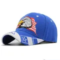 Casquette de baseball bleu marine avec broderie d'aigle et visière à motif d'étoiles - Aigle Étoile Bleu Royal