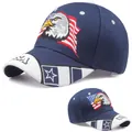 Casquette de baseball bleu marine avec aigle brodé et étoiles du drapeau américain - Aigle Étoile Bleu Marine