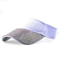 Detail of lavender visor with sparkling rhinestones for stylish sun protection - Plain White
