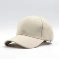 Detail of minimalist beige cotton baseball cap showing twill texture and breathable eyelets - Adjustable / Beige