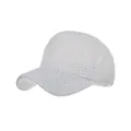 White baseball cap with full rhinestone embellishments for outdoor sun protection - Adjustable / White with White Rhinestones