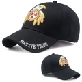 Casquette de baseball noire en coton avec broderie d'aigle et texte Native Pride - Ailes d'Aigle Noir