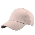 Classic light pink baseball cap in twill cotton fabric with a minimalist design - Adjustable / Khaki