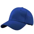 Classic royal blue cotton baseball cap featuring a curved brim and 6-panel structure - Adjustable / Sapphire Blue