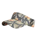 Unisex sun visor hat with orange floral patterns on light olive green fabric - One Size / Light Olive Green Retro Floral Style