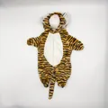 Tijger pluche boxpakje voor 16-18 inch poppen met 3D-kap en gestreepte tijgerstaart - Tijgergestreept Geel / 40-45cm