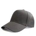 Detailed view of dark gray baseball cap showing breathable twill fabric and stitching - Adjustable / Dark Gray