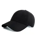 Detail of classic black baseball cap covered in dense rhinestones with curved brim - Adjustable / Black/Black Zirconia