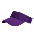 Visière de soleil classique en coton violet foncé pour protection solaire en plein air - Réglable / Violet