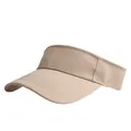 Casquette pare-soleil beige en coton avec large bord pour été en extérieur - Réglable / Khaki