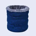 Winter tie-dye neck warmer with thick fleece lining for outdoor cycling and hiking - Thickened Fleece Lined / Navy Blue