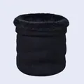 Scaldacollo nero in maglia con spessa fodera in pile per ciclismo e attività invernali - Foderato in pile spesso / Nero
