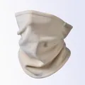 Μπεζ χειμερινό περιλαίμιο fleece με ρυθμιζόμενο κορδόνι για ποδηλασία και προστασία ανέμου - Ζαχαρί
