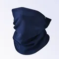 Unisex σκούρο μπλε περιλαίμιο fleece με ρυθμιζόμενο κορδόνι για χειμερινή ζεστασιά - Ναυτικό μπλε