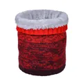 Tour de cou en tricot d'hiver avec doublure polaire épaisse et design dégradé - Dégradé Rouge Violet