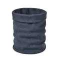 Deep gray knitted cotton neck gaiter for winter, warm soft solid color scarf for outdoors - Dark Gray