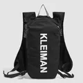 Lightweight black running vest bag with breathable mesh straps and adjustable buckles - Letter Black