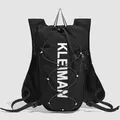 Black running vest hydration pack with adjustable mesh straps and bungee system - Drawstring Black