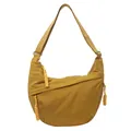 Bolso bandolera de nailon amarillo con cremalleras deportivas de cordón para mujer - Talla única / Amarillo