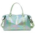 Iridescent green waterproof gym bag with large capacity and iridescent metallic finish - Pearlescent Green