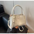 Vintage style cream white crossbody handbag with gold hardware and MOCOMU logo - Off White