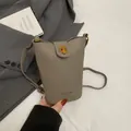 Bolso bombonera gris pardo con diseño de lichi y detalles dorados visto desde arriba - Gris elefante