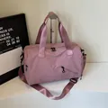 Bolsa de deporte rosa de gran capacidad en nailon impermeable con correa extraíble - Rosa