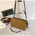 Khaki brown crossbody bag in waterproof nylon with woven rope strap and urban outdoor style - Brown