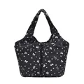 Borsa a secchiello nera con motivi a fiocco bianchi e design del testo Sweet Cook - Senza Ciondolo / Nero