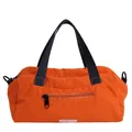 Borsa sportiva in nylon arancione con manici neri e tasca frontale con zip - Arancione