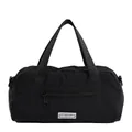 Borsa sportiva a tracolla in nylon nero con logo CHIC CRAZE e manici in fettuccia - Nero