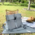 Bolso bandolera plateado grande para viaje con correa de hombro acolchada y ajustable - Gris
