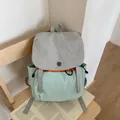 Mochila de camping al aire libre verde menta y gris con tejido de nylon impermeable - Gris
