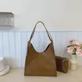 Sac fourre-tout vintage marron avec pochette intérieure pour femme élégante - Brun Sans Pendentif
