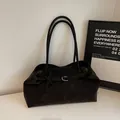 Retro black large oil wax leather tote bag with vintage buckle and shoulder strap - Black without Pendant