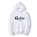 Felpa bianca con cappuccio oversize retrò con stampa Gstar e tasca a marsupio - S / Bianco