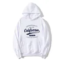 Sweat à capuche blanc pour femme avec imprimé graphique California et poche kangourou douce - S / Blanc
