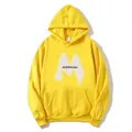 Close-up of a yellow hoodie with ADERRASH letter print, kangaroo pocket and drawstring - S / Yellow